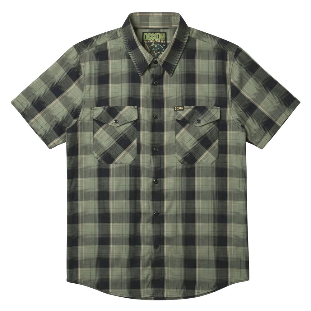 Dixxon Short Sleeved Bamboo Shirt 2X Full Metal Jacket Green Plaid Snap Front